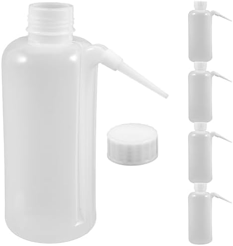 5pcs HOMSFOU Condiment Squeeze Bottles - Salad Dressing Squeeze Bottles - Multipurpose Kitchen Squeeze Containers