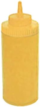 6-Piece Winco Squeeze Bottle Set Yellow 16 Ounce