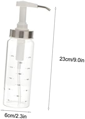 Zerodeko 300ml Squeeze Dispenser Durable Glass for Kitchen Use
