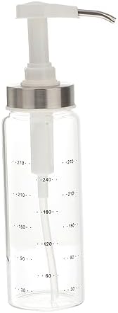 300ml Glass Stainless Steel Sauce Press Bottle - Convenient Salad Ketchup Storage