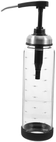 Sleek 500ml Glass Stainless Steel Ketchup Salad Dressing Squeeze Bottle