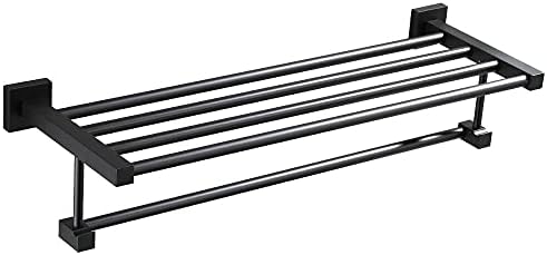 Bath Towel Rack Wall-Mounted Aluminum Shelf 60Cm