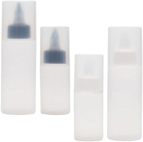 Yardwe 4Pcs Small Condiment Squeeze Bottles for Ketchup BBQ Sauce Dressing Syrup