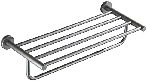 ANNBKATowel Shelf Wall-Mounted Brass Towel Holder 50cm Starry Gray Design