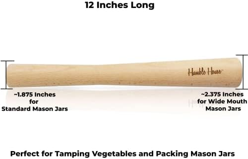 Humble House Sauerstomper 12 Inch Fermentation Tool for Mason Jars