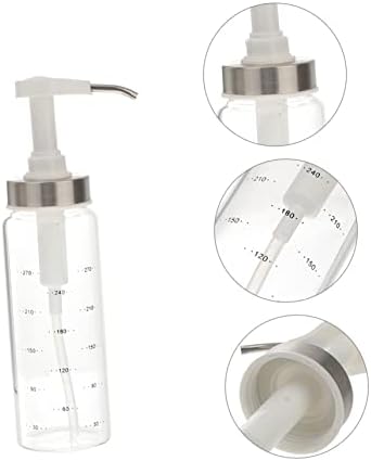 300ml Glass Stainless Steel Sauce Press Bottle - Convenient Salad Ketchup Storage