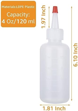QTLCOHD 40 Pack 4 Oz Squeeze Bottles