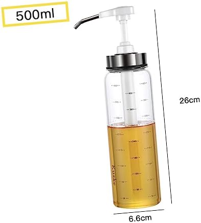 VINTORKY Ketchup Squeeze Bottle 500ml Glass Stainless Steel