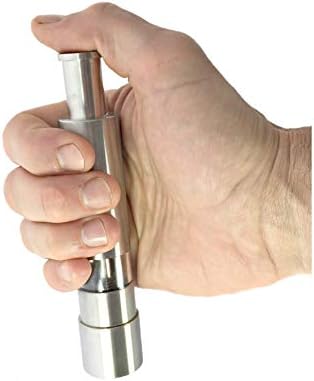 Grind Gourmet Salt Pepper Mill Set Natural Metal Stainless Steel