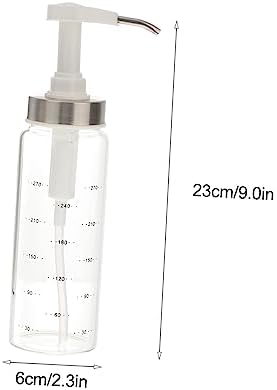 300ml Glass Stainless Steel Sauce Press Bottle - Convenient Salad Ketchup Storage