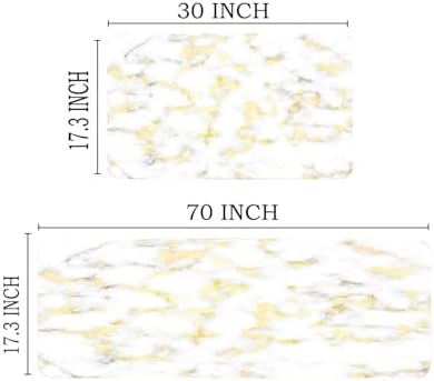 Marble Kitchen Rugs Set 2 Piece