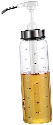 Luxshiny Glass Stainless Steel Squeeze Sauce Bottle