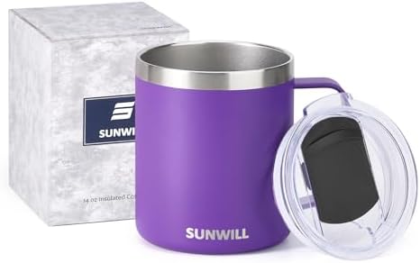 BPA-Free 14oz Insulated Coffee Mug with Handle SUNWILL