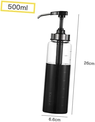 Sleek 500ml Glass Stainless Steel Ketchup Salad Dressing Squeeze Bottle