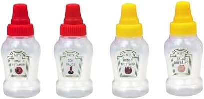 8-Piece Condiment Squeeze Bottles salad dressings ketchup in style portable for your outdoor needs