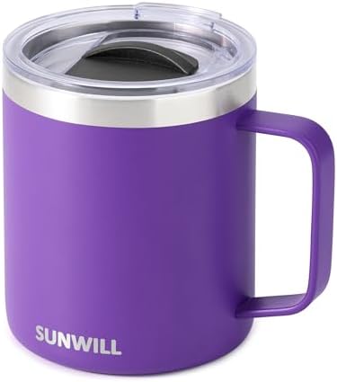 BPA-Free 14oz Insulated Coffee Mug with Handle SUNWILL