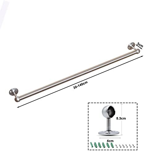 Stainless Steel Towel Bar Rail with Extra Space Saver in 80cm 90cm 100cm