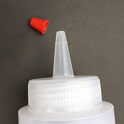 Reusable Plastic Pointed Squeeze Bottle with Scale and Leak-Proof Cap