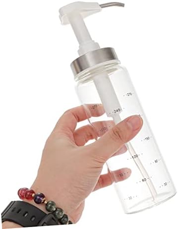Zerodeko 300ml Squeeze Dispenser Durable Glass for Kitchen Use