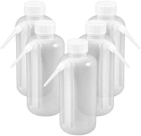 5pcs HOMSFOU Condiment Squeeze Bottles - Salad Dressing Squeeze Bottles - Multipurpose Kitchen Squeeze Containers