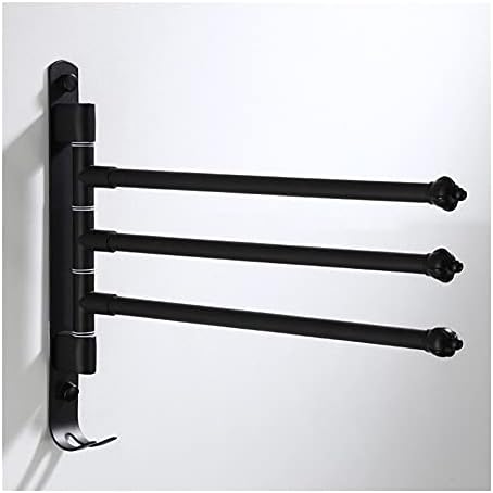 Premium Black Wall-Mounted Towel Rail