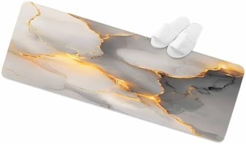 Abstract Gradient Marble Kitchen Rugs and Mats Set