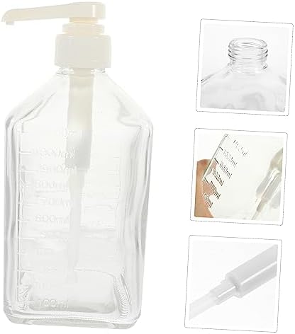 Luxshiny Glass Candy Dispenser Refillable Pump Bottle
