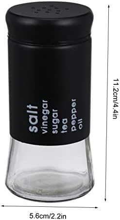 Glass Spice Bottles Set Portable Kitchen Air Tight Dispenser Reusable Condiment Containers