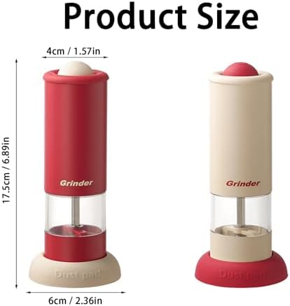Rechargeable Automatic Pepper Mill with Salt Grinder Set