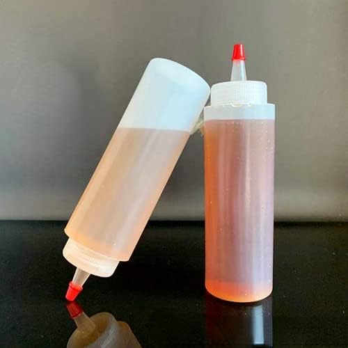 Reusable Plastic Pointed Squeeze Bottle with Scale and Leak-Proof Cap