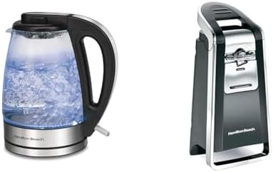 Hamilton Beach Electric Kettle Can Opener Smooth Edge Bundle - 17L Black