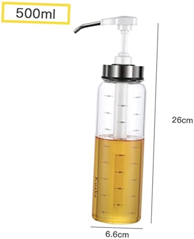 Luxshiny Glass Stainless Steel Squeeze Sauce Bottle