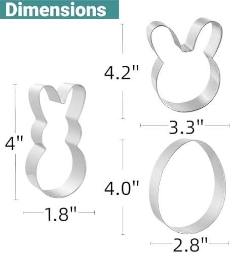 Perfect Easter Cookie Cutters 3-Pack
