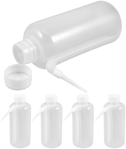 5pcs HOMSFOU Condiment Squeeze Bottles - Salad Dressing Squeeze Bottles - Multipurpose Kitchen Squeeze Containers