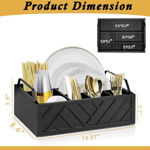 A2Z Ihdt Paper Plate Dispenser Black
