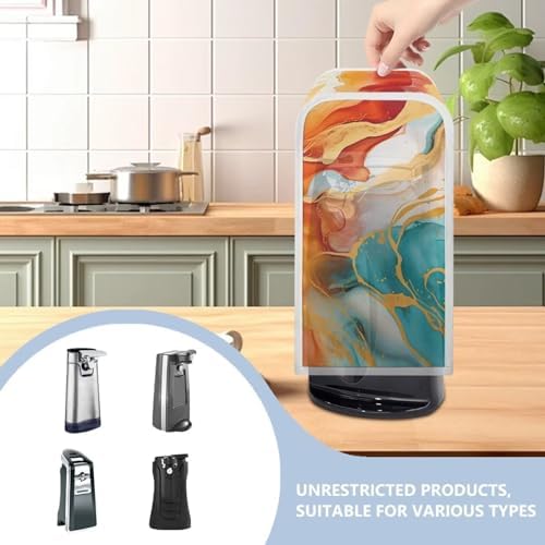 Flashideas Orange Marble Can Opener Dust Cover Durable Kitchen Essential