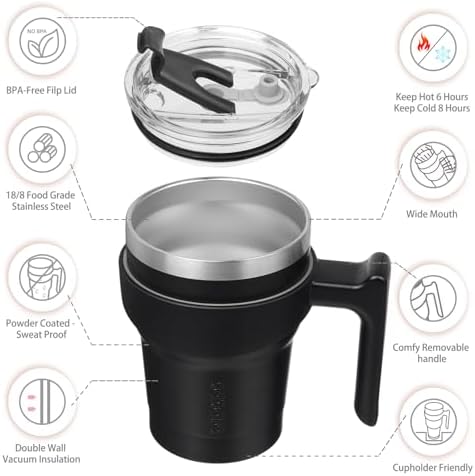 Stainless Steel Tumbler with Handle 10 oz