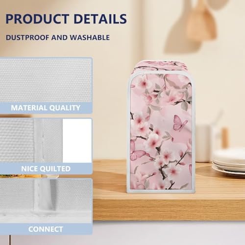 TODIYADDU Pink Flower Can Opener Cover - Electric Kitchen Tool Protection