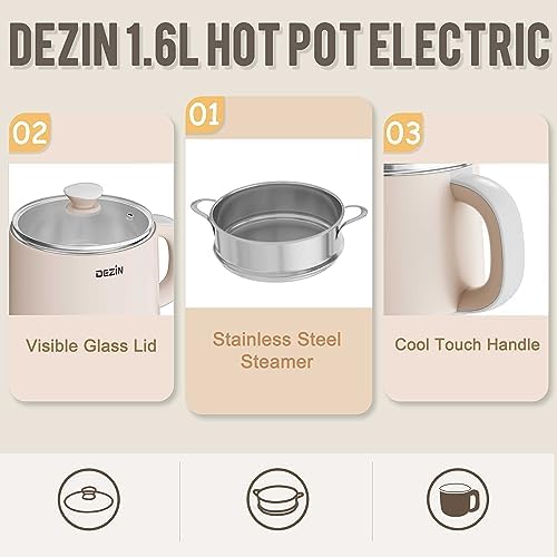 DEZIN Dual-Power Hot Pot - Quicken Your Morning Meal with Wireless Assistance