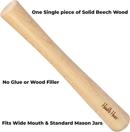 Humble House Sauerstomper 12 Inch Fermentation Tool for Mason Jars