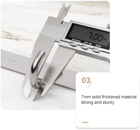 Ann BKAStainless Steel Towel Hanger with Bar Thickened Wall-Mounted Towel Rack 40CM