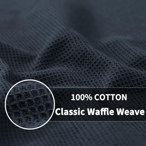 100 Cotton Waffle Weave Dish Cloths - Dark Grey