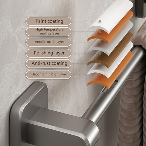 Modular Wall-Mounted Towel Rack Easy to Install No Drilling Required