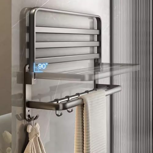 Portable Aluminum Towel Rack for Bathroom 50cm Wall-Mounted Towel Holder