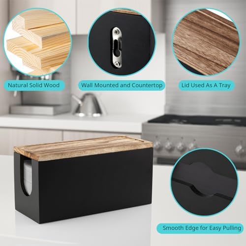 Rustic Wall-Mounted Paper Towel Holder for Home Commercial Use