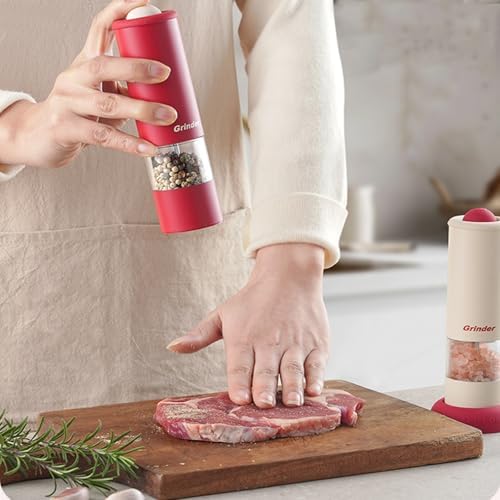 Rechargeable Automatic Pepper Mill with Salt Grinder Set