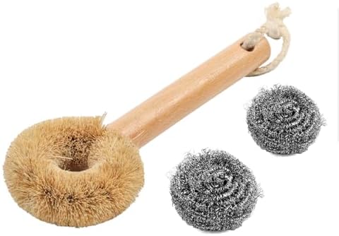 Premium Coconut Dishwashing Brush Set