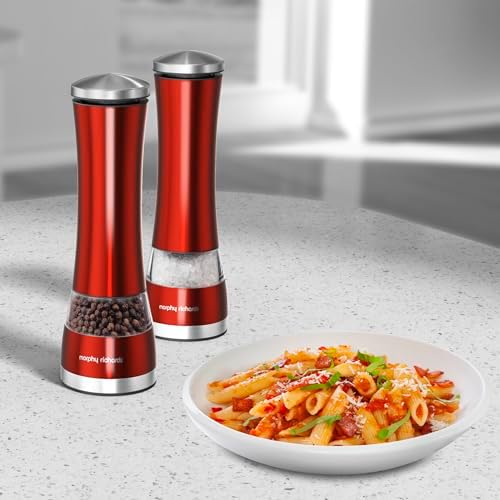 Morphy Richards 974221 Red Salt and Pepper Mill Set
