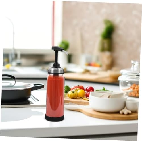500ml Black Sauce Press Bottle for Ketchup and Salad Dressing