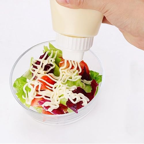 Minecook 5 Holes Squeeze Sauce Bottle with Dust Lid 380ml